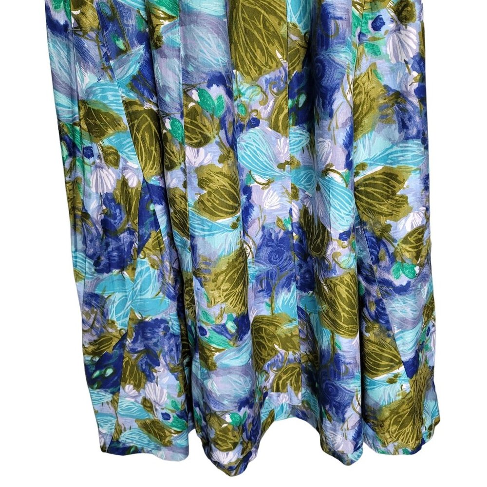 Vintage Liberty House By Kiyomi Hawaiian Floral Maxi Long Dress. Size S - Picture 3 of 10